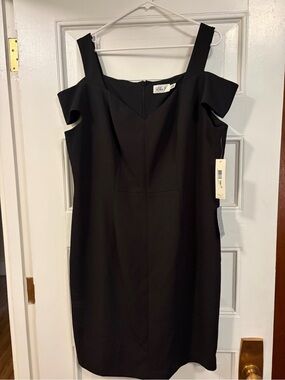 Eliza J 18W NWT Black Cold-Shoulder Women's Dress - Classic Elegant Sheath